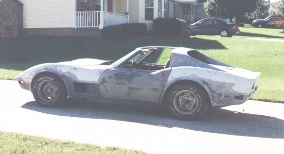 Vette Stripped of Paint